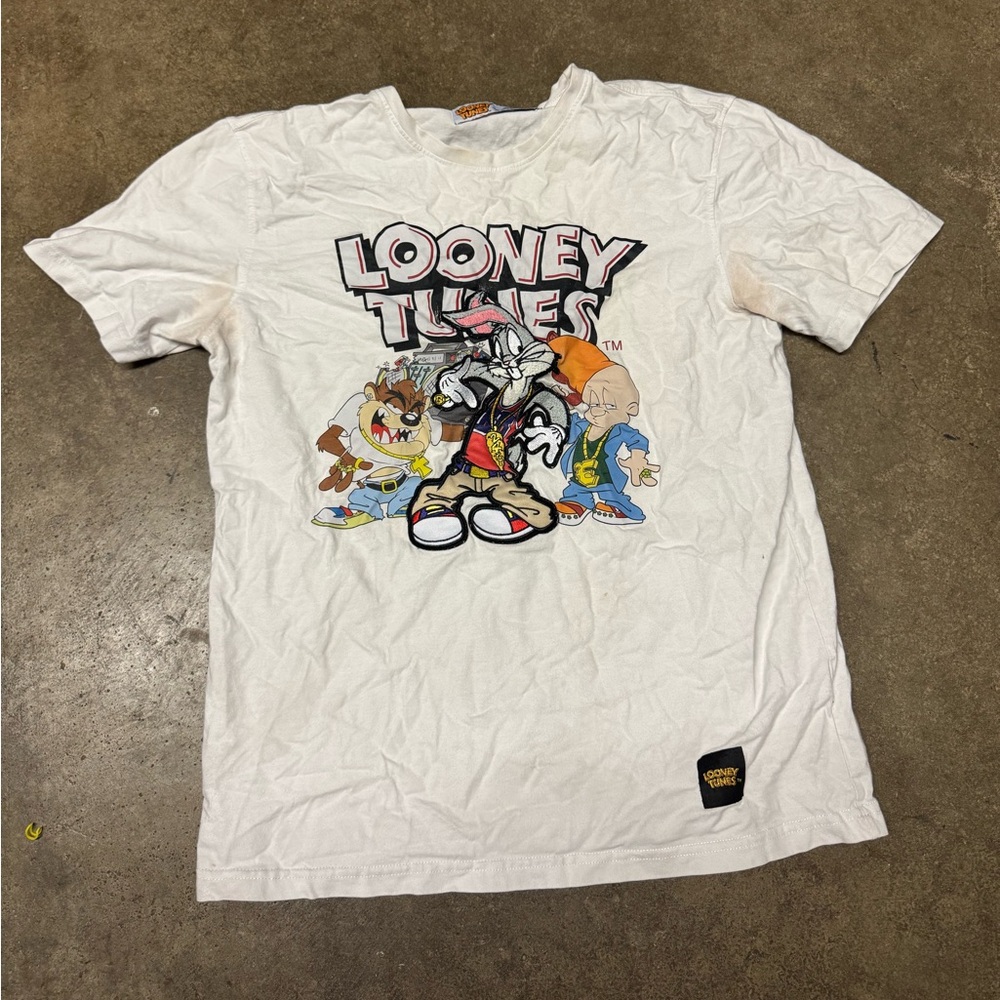 Looney Tunes White Graphic T-Shirt size large men’s
